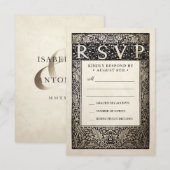 RSVP-kaarten voor bruiloft | Collectie Champagne I RSVP Kaartje (Voorkant / Achterkant)