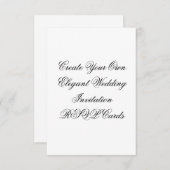 RSVP-kaarten voor bruiloft Creëer je eigen Kaart (Voorkant / Achterkant)