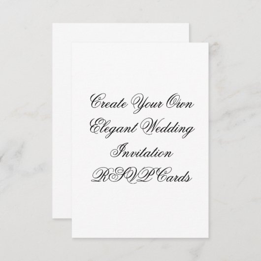 RSVP-kaarten voor bruiloft Creëer je eigen Kaart (Voorkant / Achterkant)