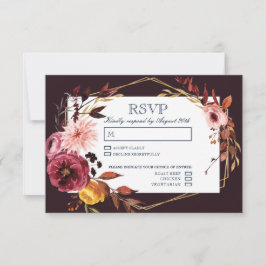 RSVP-kaarten voor bruiloft met maaltijdkeuze RSVP Kaartje