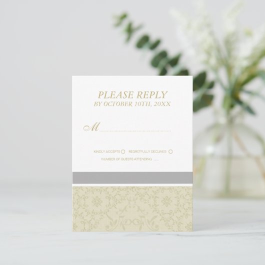 RSVP-kaarten voor bruiloft RSVP Kaartje (Staand voorkant)