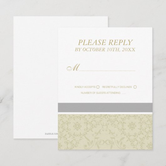 RSVP-kaarten voor bruiloft RSVP Kaartje (Voorkant / Achterkant)