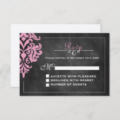  RSVP-kaarten voor Chalkboard RSVP Kaartje (Voorkant / Achterkant)