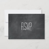 RSVP-kaarten voor  Chalkboard Wedding Celebration RSVP Kaartje (Achterkant)