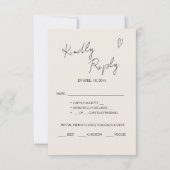 RSVP kaarten voor de bruiloft. (Voorkant)