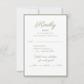 RSVP kaarten voor de bruiloft. (Voorkant)