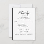 RSVP kaarten voor de bruiloft. (Voorkant)