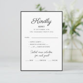 RSVP kaarten voor de bruiloft. (Staand voorkant)