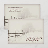 RSVP-kaarten voor de plattelandskerij RSVP Kaartje (Voorkant / Achterkant)