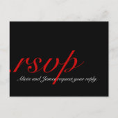 RSVP-kaarten voor December Wedding Red Uitnodiging Briefkaart (Voorkant)