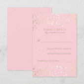 RSVP-kaarten voor gouden en roze baby's RSVP Kaartje (Voorkant / Achterkant)