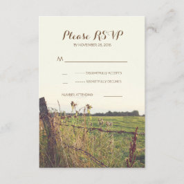 RSVP-kaarten voor het aftappen van rurale prikkeld RSVP Kaartje
