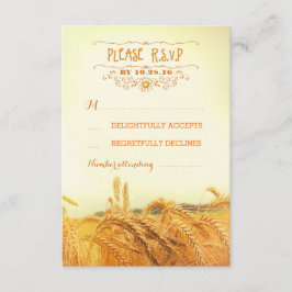 RSVP-kaarten voor het trouwerijtsen van het rustig RSVP Kaartje