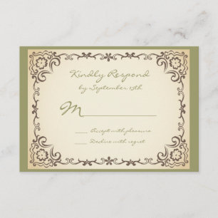 RSVP-kaarten voor Lijst met schuifwiel RSVP Kaartje