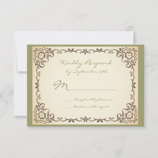  RSVP-kaarten voor Lijst met schuifwiel RSVP Kaartje (Voorkant)