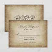 RSVP-kaarten voor  papier, bijtend land RSVP Kaartje (Voorkant / Achterkant)