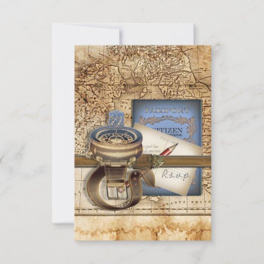 RSVP-kaarten voor reizigers RSVP Kaartje (Voorkant)