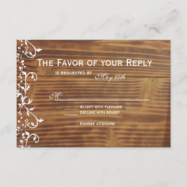 RSVP-kaarten voor rioolhout RSVP Kaartje