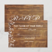 RSVP-kaarten voor rioolhout RSVP Kaartje (Voorkant / Achterkant)