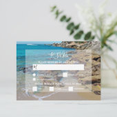 RSVP-kaarten voor Rocky Beach Wedding RSVP Kaartje (Staand voorkant)