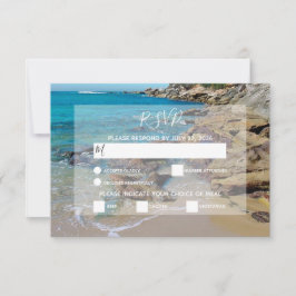 RSVP-kaarten voor Rocky Beach Wedding RSVP Kaartje