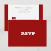 RSVP-kaarten voor rode Tortelduifjes RSVP Kaartje (Voorkant / Achterkant)