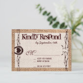 RSVP-kaarten voor Rustige, op schoot geworpen Hoef RSVP Kaartje (Staand voorkant)