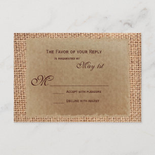 RSVP-kaarten voor Rustige papieren ladingen RSVP Kaartje