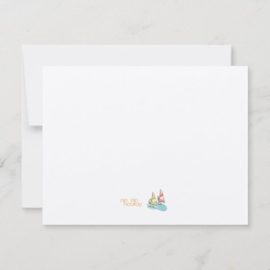 RSVP-kaarten voor strandstrandsuring op bestemming RSVP Kaartje (Achterkant)