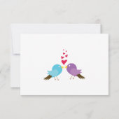 RSVP-kaarten voor Tortelduifjes en harten RSVP Kaartje (Achterkant)