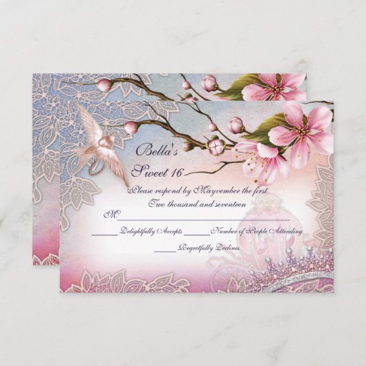 RSVP-kaarten voor uitnodigingen (Voorkant / Achterkant)