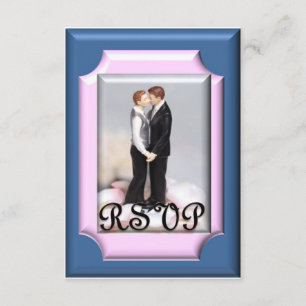RSVP-kaarten voor verbintenisceremonie/bruiloft RSVP Kaartje
