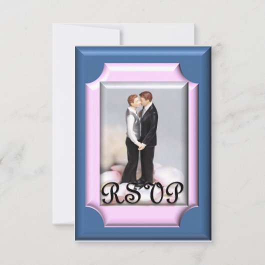 RSVP-kaarten voor verbintenisceremonie/bruiloft RSVP Kaartje (Voorkant)