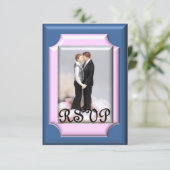 RSVP-kaarten voor verbintenisceremonie/bruiloft RSVP Kaartje (Staand voorkant)