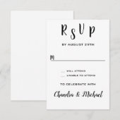 RSVP-kaarten voor weddenschap met paar namen toevo RSVP Kaartje (Voorkant / Achterkant)