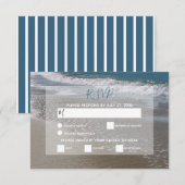 RSVP-kaarten voor zeestralen en zand bruiloft RSVP Kaartje (Voorkant / Achterkant)