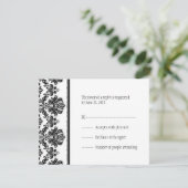 RSVP-kaarten voor zwart-wit en wit RSVP Kaartje (Staand voorkant)