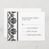 RSVP-kaarten voor zwart-wit en wit RSVP Kaartje (Voorkant / Achterkant)