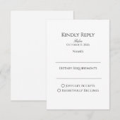 RSVP KAARTJE (Voorkant / Achterkant)