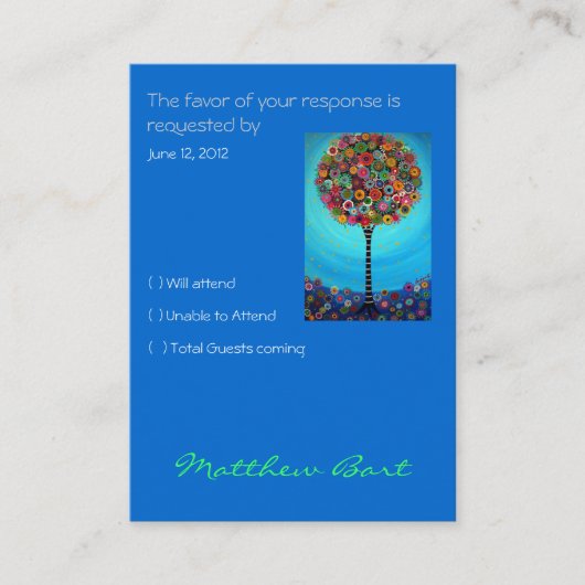 RSVP kaartje Informatiekaartje (Voorkant)