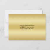 RSVP kaartje | Zwart-wit | Goud (Achterkant)