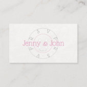 RSVP kant en roze naaigkaart Informatiekaartje (Voorkant)