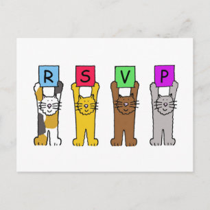 RSVP-katten Uitnodiging Briefkaart