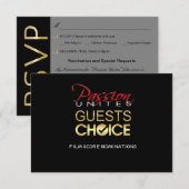 RSVP Keuzekaart gasten Kaart (Voorkant / Achterkant)