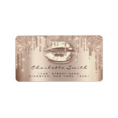 RSVP Kiss-Roos tilt weinig glitter Makeup-artiest Etiket (Voorkant)