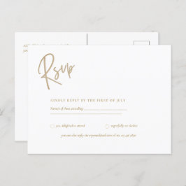 RSVP - Klassiek wit goud Briefkaart