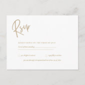 RSVP -  Klassiek Witte Goud Briefkaart (Voorkant)