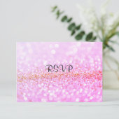 RSVP komt overeen en nodigt roze vonkwonder uit (Staand voorkant)