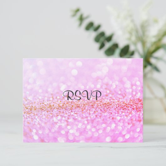 RSVP komt overeen en nodigt roze vonkwonder uit (Staand voorkant)