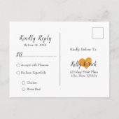 RSVP Koning & Koningin Kaarten met Zwarte & Witte (Achterkant)